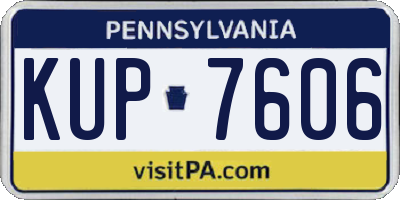 PA license plate KUP7606