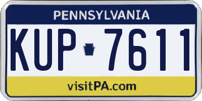 PA license plate KUP7611