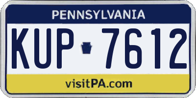 PA license plate KUP7612