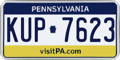 PA license plate KUP7623