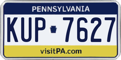 PA license plate KUP7627
