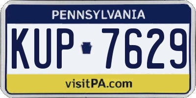 PA license plate KUP7629