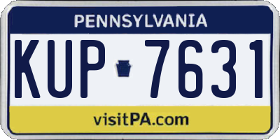 PA license plate KUP7631