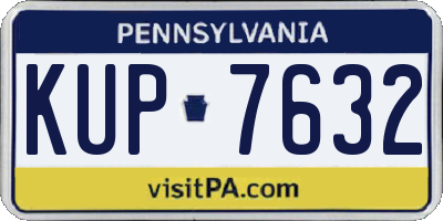 PA license plate KUP7632