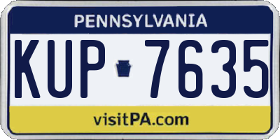 PA license plate KUP7635