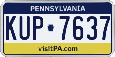 PA license plate KUP7637