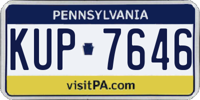PA license plate KUP7646