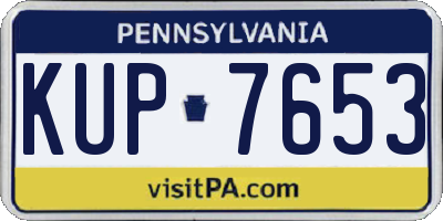 PA license plate KUP7653