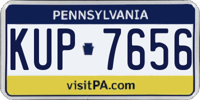 PA license plate KUP7656