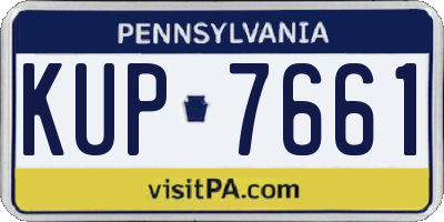 PA license plate KUP7661