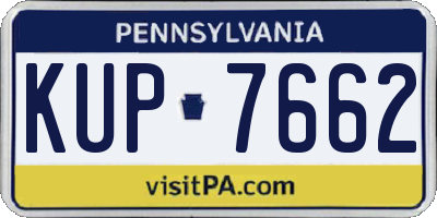 PA license plate KUP7662