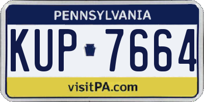 PA license plate KUP7664