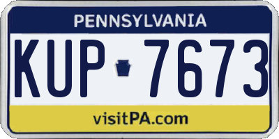 PA license plate KUP7673