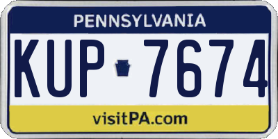 PA license plate KUP7674