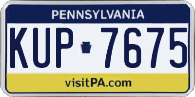 PA license plate KUP7675
