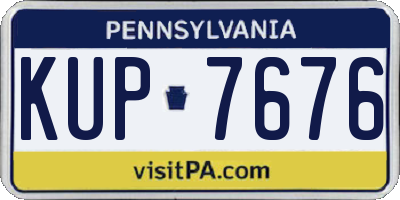PA license plate KUP7676