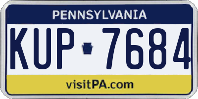 PA license plate KUP7684