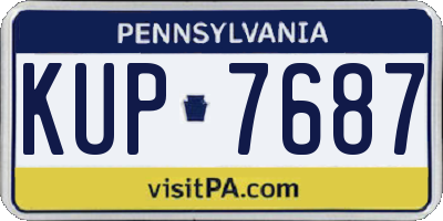 PA license plate KUP7687