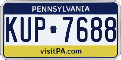 PA license plate KUP7688