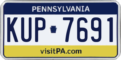 PA license plate KUP7691