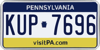 PA license plate KUP7696