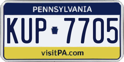 PA license plate KUP7705