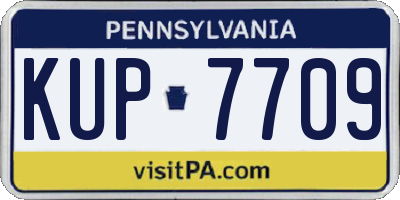 PA license plate KUP7709