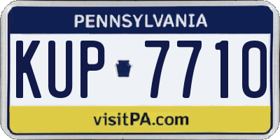 PA license plate KUP7710