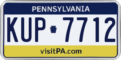 PA license plate KUP7712