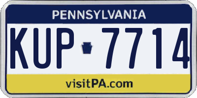 PA license plate KUP7714
