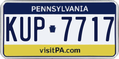 PA license plate KUP7717