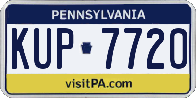 PA license plate KUP7720
