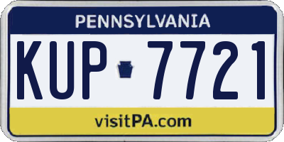 PA license plate KUP7721