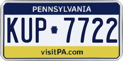 PA license plate KUP7722