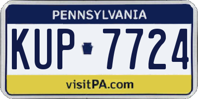 PA license plate KUP7724