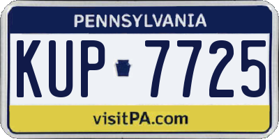 PA license plate KUP7725