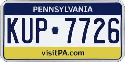 PA license plate KUP7726