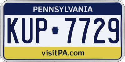 PA license plate KUP7729