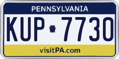 PA license plate KUP7730