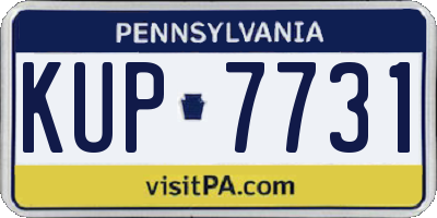 PA license plate KUP7731