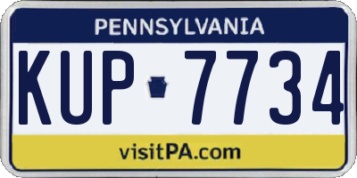 PA license plate KUP7734
