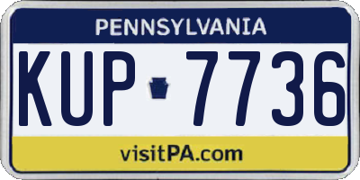 PA license plate KUP7736