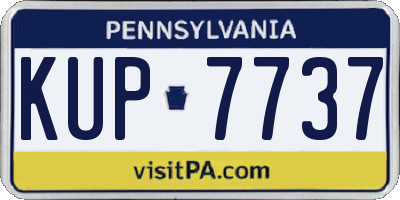 PA license plate KUP7737