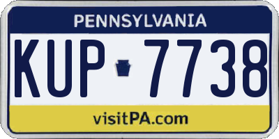 PA license plate KUP7738