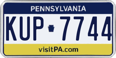 PA license plate KUP7744