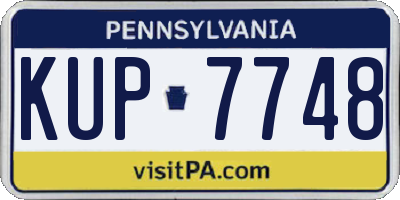 PA license plate KUP7748