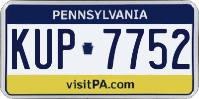PA license plate KUP7752