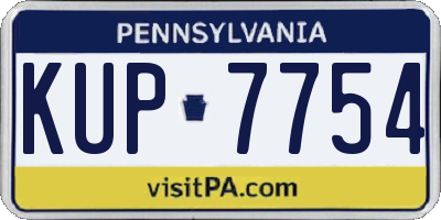 PA license plate KUP7754