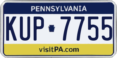 PA license plate KUP7755