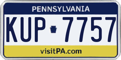 PA license plate KUP7757